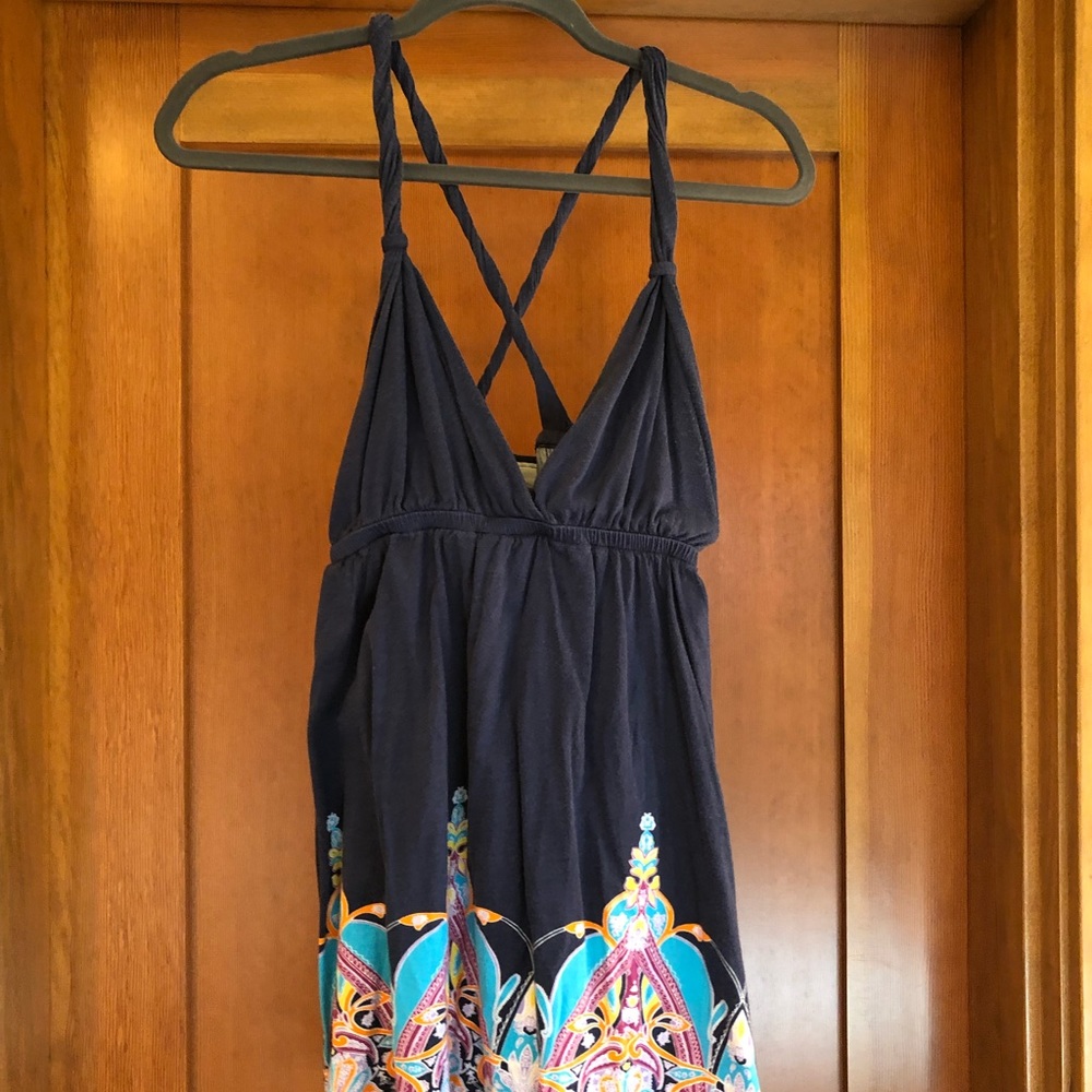 Cross back jersey dress